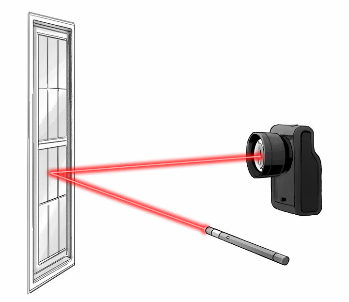 EVP Laser Receiver Experiment off window pane