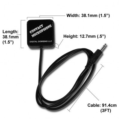 Contact Microphone Dimensions - EVP Mic