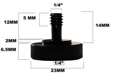 Tripod Adapter Dimensions Diagram